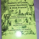 MASTERS OF CRIME- Lionel DAVIDSON and Dick FRANCIS  Essays